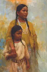 Howard Terpning, Daughters of the Chief, Oil on canvas