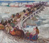 Leon Gaspard, Nizhny Novgorod, Russia, Oil on board