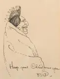 Maynard Dixon, Heap Good Christmas You, Pen & Ink