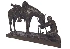 Charles Schreyvogel, The Last Drop, Bronze, cast No 134