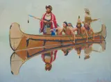 Gerard Curtis Delano, The Fur Traders, Oil on canvas