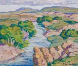 Birger Sandzén, Saline River, Russell, Kansas