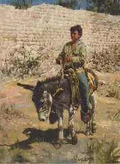 Dignity by Clark Hulings, Oil on board, sold Apr 2025