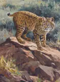 Ken Carlson, Quiet Observer, Oil on board