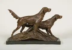 Walter Matia, Two Setters, Bronze, cast 6/24