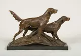 Walter Matia, Two Setters, Bronze, cast 6/24