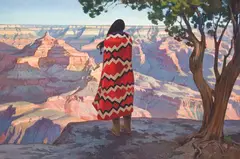 Ray Roberts, Canyon Dweller, Oil on canvas mounted to board