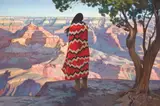Ray Roberts, Canyon Dweller, Oil on canvas mounted to board