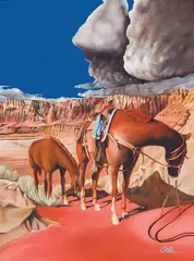 Paige Pierson, This Desert is Theirs, Oil on board