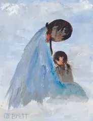 Dorothy Brett, Mother & Child, Oil on board
