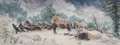 Jim Carson, Donner Pass October, 1846, Oil on canvas