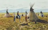 Susan Terpning, Grandmother’s Tipi, Oil on board