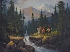 Gary Lynn Roberts, Red Rock Falls, Oil on linen