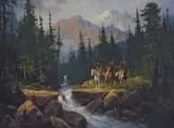 Gary Lynn Roberts, Red Rock Falls, Oil on linen