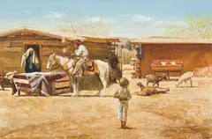 Dan Bodelson, The Rug Merchant, Oil on canvas