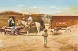 Dan Bodelson, The Rug Merchant, Oil on canvas