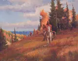 John Demott, Autumn Scouts, Oil on board