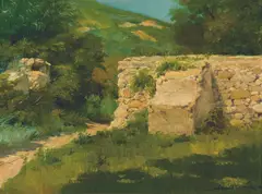 Gerald Cassidy, Old Spanish Viaduct Ventura, CA, Oil on canvas