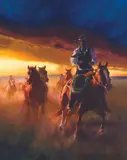 Colt Idol, Round Up, Oil on canvas