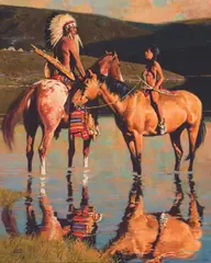 The Young Hunter's Report by David Mann, Oil on canvas, sold Apr 2025