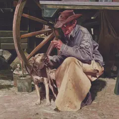 Friends Forever by Ray Swanson, Oil on canvas, sold Apr 2025
