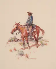 Nick Eggenhofer, Trail Boss, Gouache