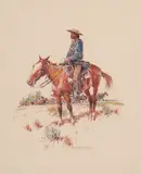 Nick Eggenhofer, Trail Boss, Gouache