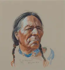 Olaf Wieghorst, Son of Many Mules, Watercolor