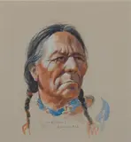 Olaf Wieghorst, Son of Many Mules, Watercolor