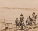 Edward Borein, Tonto Apaches, Etching