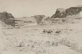 Edward Borein, The Edge of the Painted Desert, Etching