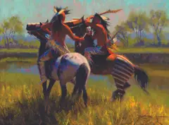 Ancient Enmities by Dan Mieduch, Oil on board, sold Apr 2025