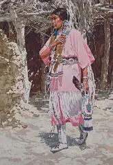 Ross Stefan, Song of the Blue Bird, Oil on canvas