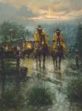 G. Harvey, Country Showers, Oil on canvas