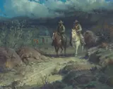 G. Harvey, Night Riders, Oil on canvas