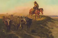 The Trail Boss by Joe Beeler, Oil on board, sold Apr 2025