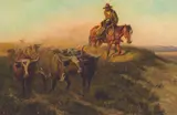 Joe Beeler, The Trail Boss, Oil on board