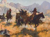 C. Michael Dudash, Take Cover Boys, The Law's Upon Us, oil on linen