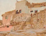 Maynard Dixon, Walls of Walpi, Oil on canvas