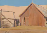 Maynard Dixon, Alder Creek Ranch, Oil on canvas mounted to board
