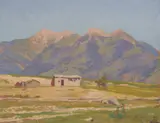 Maynard Dixon, Montana, Oil on canvas mounted to board