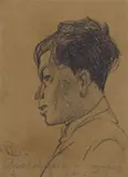 Maynard Dixon, Young Man of Guadalajara, Graphite