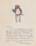 Maynard Dixon, Illustrated letter to Joseph Lobe, Pen, Ink and Colored Pencil