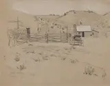 Maynard Dixon, Ranch at Hill Camp, Oregon