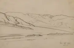Navajo Desert by Maynard Dixon, Graphite, sold Apr 2025