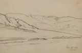 Maynard Dixon, Navajo Desert, Graphite