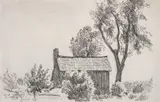 Maynard Dixon, Stockton House Among Trees