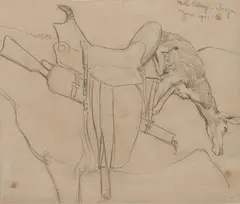 Maynard Dixon, Hill Camp, Oregon, Graphite