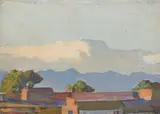 Maynard Dixon, Evening Clouds, Oil on canvas mounted to board