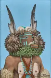 Duane Dishta, Squirrel Kachina, acrylic on canvas